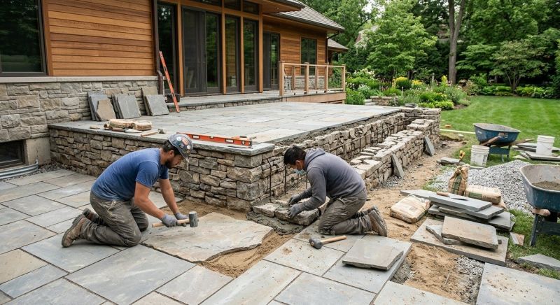 Deck Masonry Installation in West Hartford, CT