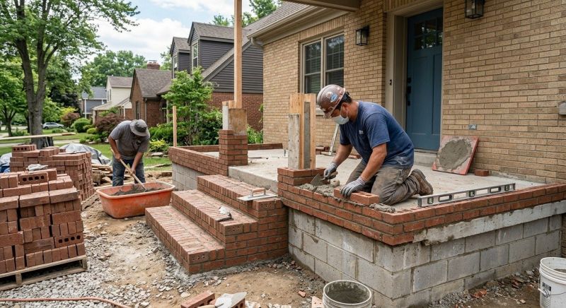 Brick Porch Installation in West Hartford, CT