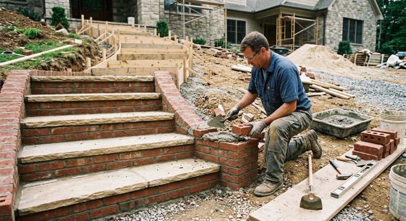 Brick Stairs Installation in Stamford, CT