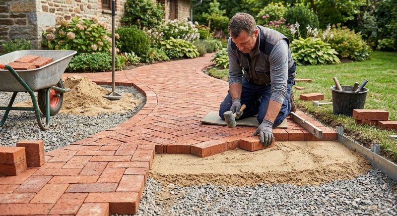 Brick Walkway Installation in West Hartford, CT